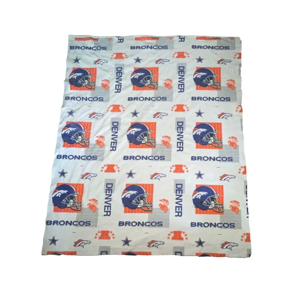 Rare Vintage NFL Denver Broncos Football Blanket Throw Northwest Company 88X74